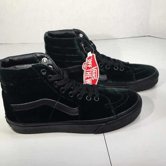 NWT Vans SK8 Hi Top in Velvet Green and Black Women’s 6 - Picture 3 of 10
